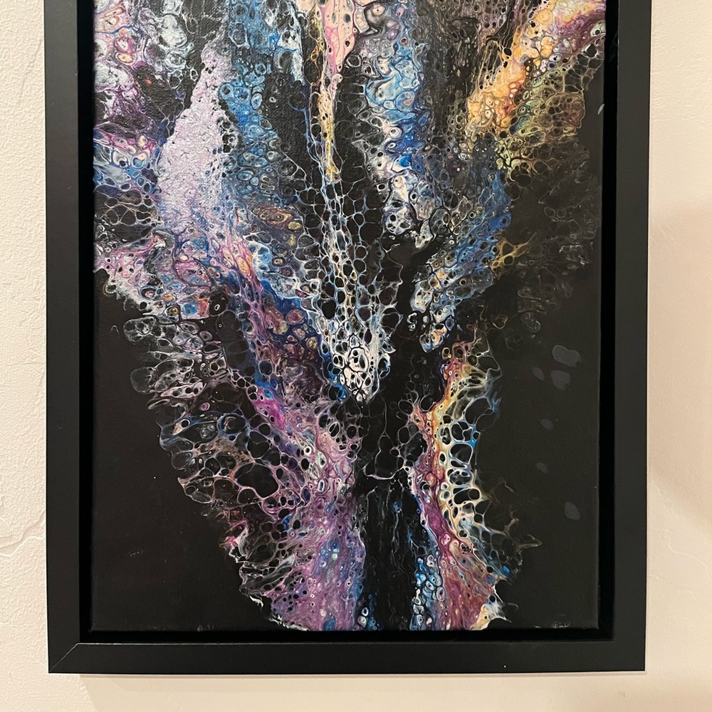 11 x 14” fluid art canvas painting